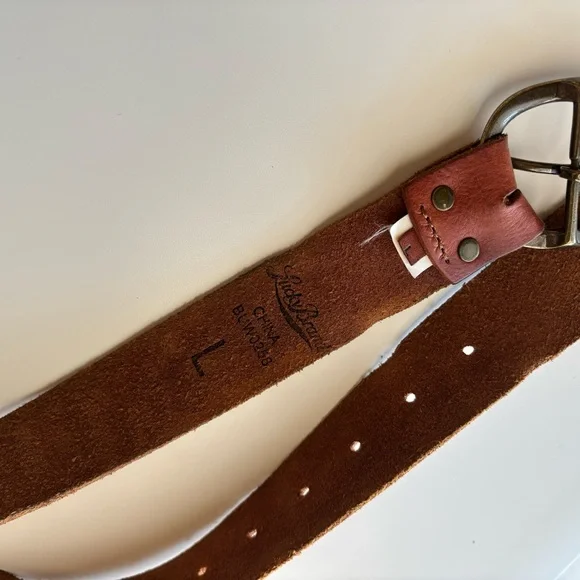 Lucky Brand Classic Brown Leather Belt - Picture 3 of 4